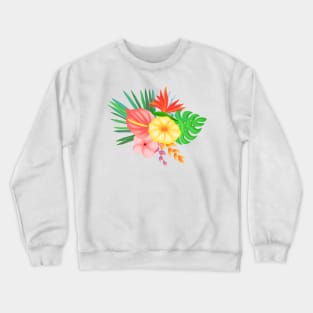 Tropical Flowers Crewneck Sweatshirt
